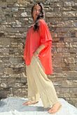 Shayle Indian Cotton Boyfriend Beach Shirt Watermelon